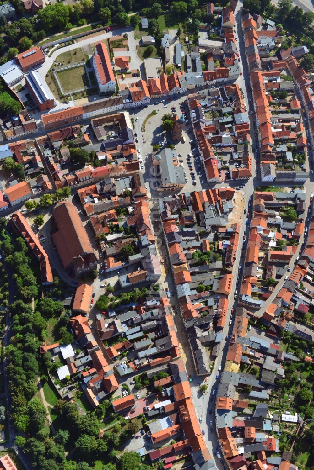 Luftbild Luckau - Altstadt von Luckau im Bundesland Brandneburg