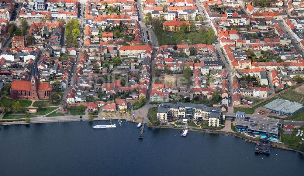 Neuruppin aus der Vogelperspektive: Altstadt von Neuruppin im Bundesland Brandenburg