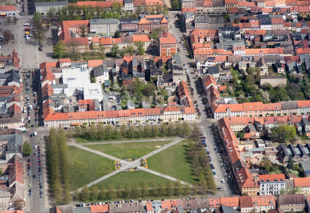 Luftaufnahme Neuruppin - Altstadt von Neuruppin im Bundesland Brandenburg