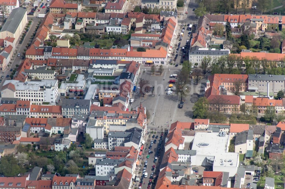 Neuruppin aus der Vogelperspektive: Altstadt von Neuruppin im Bundesland Brandenburg