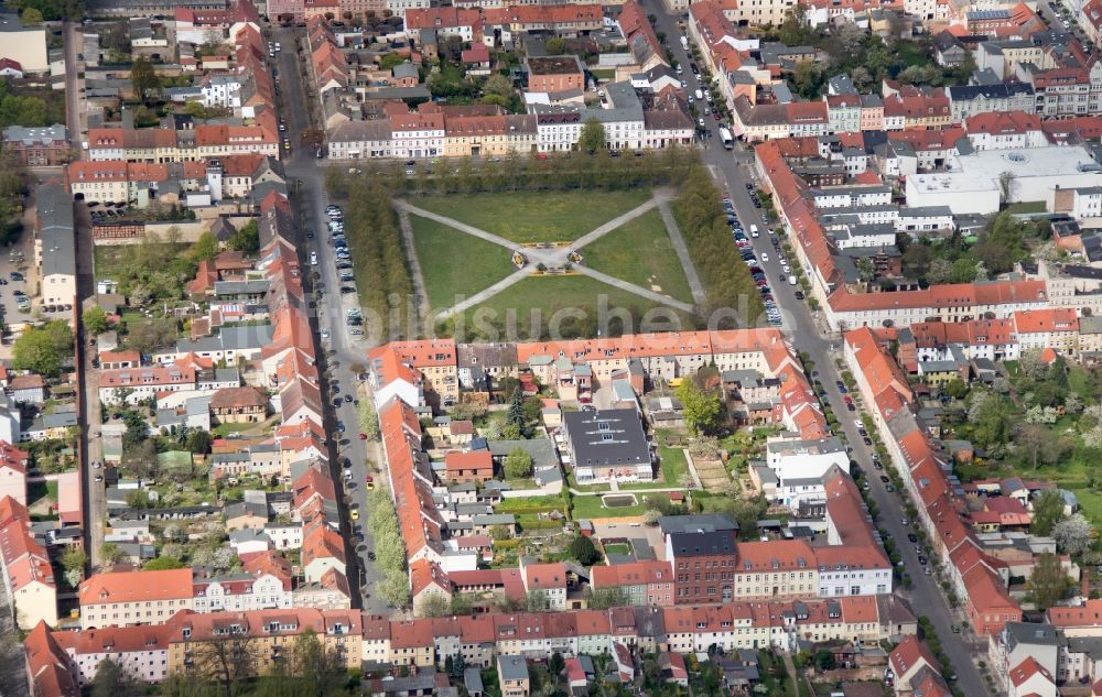 Luftbild Neuruppin - Altstadt von Neuruppin im Bundesland Brandenburg