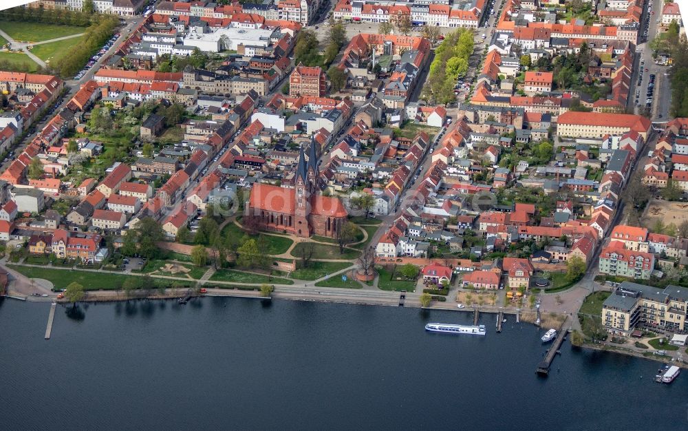 Luftaufnahme Neuruppin - Altstadt von Neuruppin im Bundesland Brandenburg