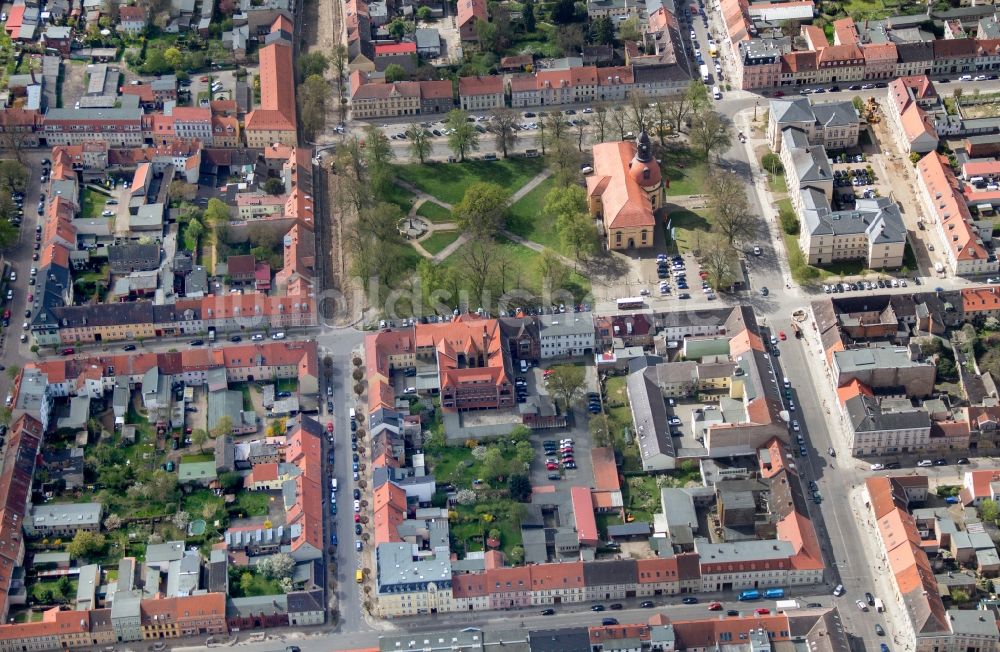 Luftaufnahme Neuruppin - Altstadt von Neuruppin im Bundesland Brandenburg