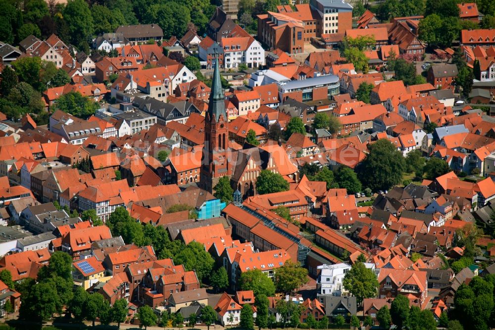 Luftaufnahme Nienburg - Altstadt von Nienburg im Bundesland Niedersachsen