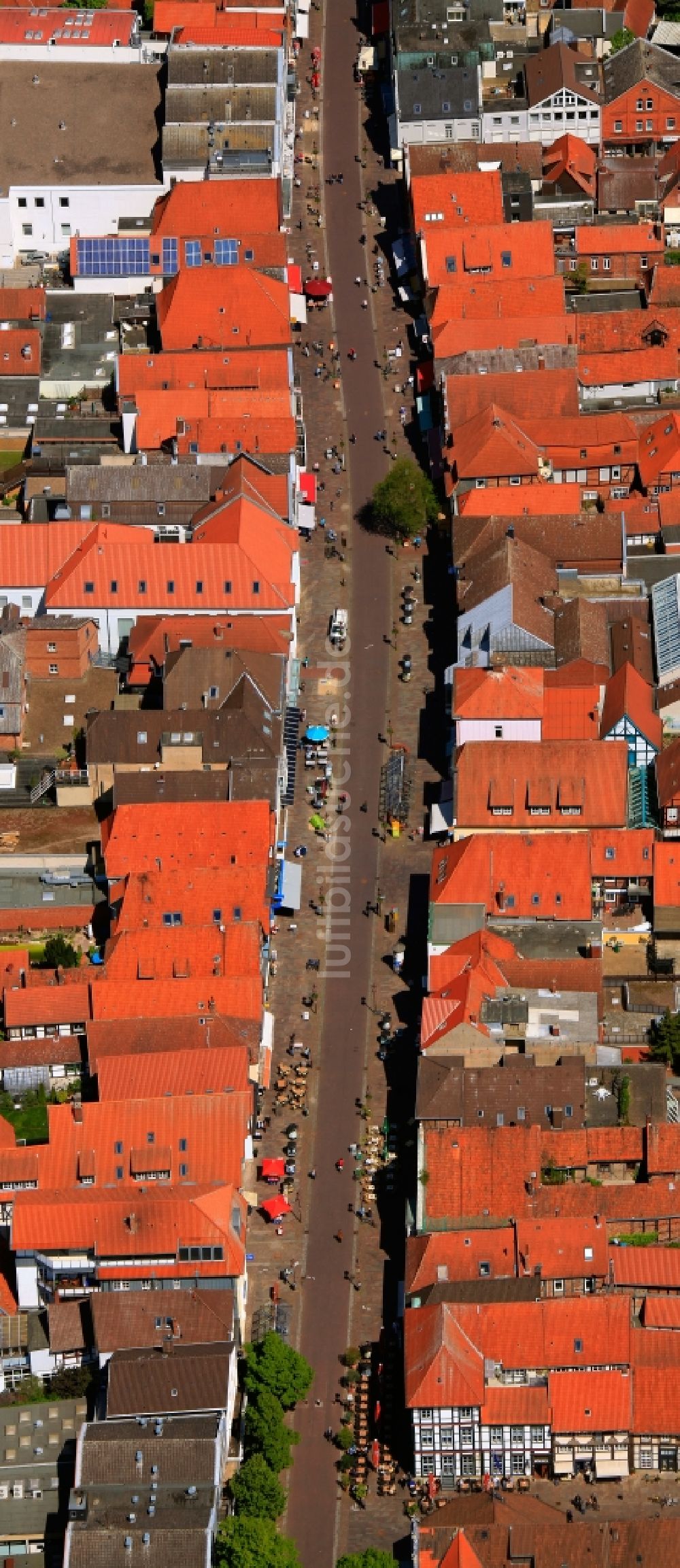 Luftaufnahme Nienburg - Altstadt von Nienburg im Bundesland Niedersachsen