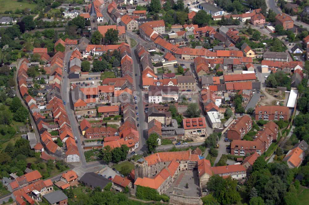 Oebisfelde aus der Vogelperspektive: Altstadt von Oebisfelde in Sachsen-Anhalt