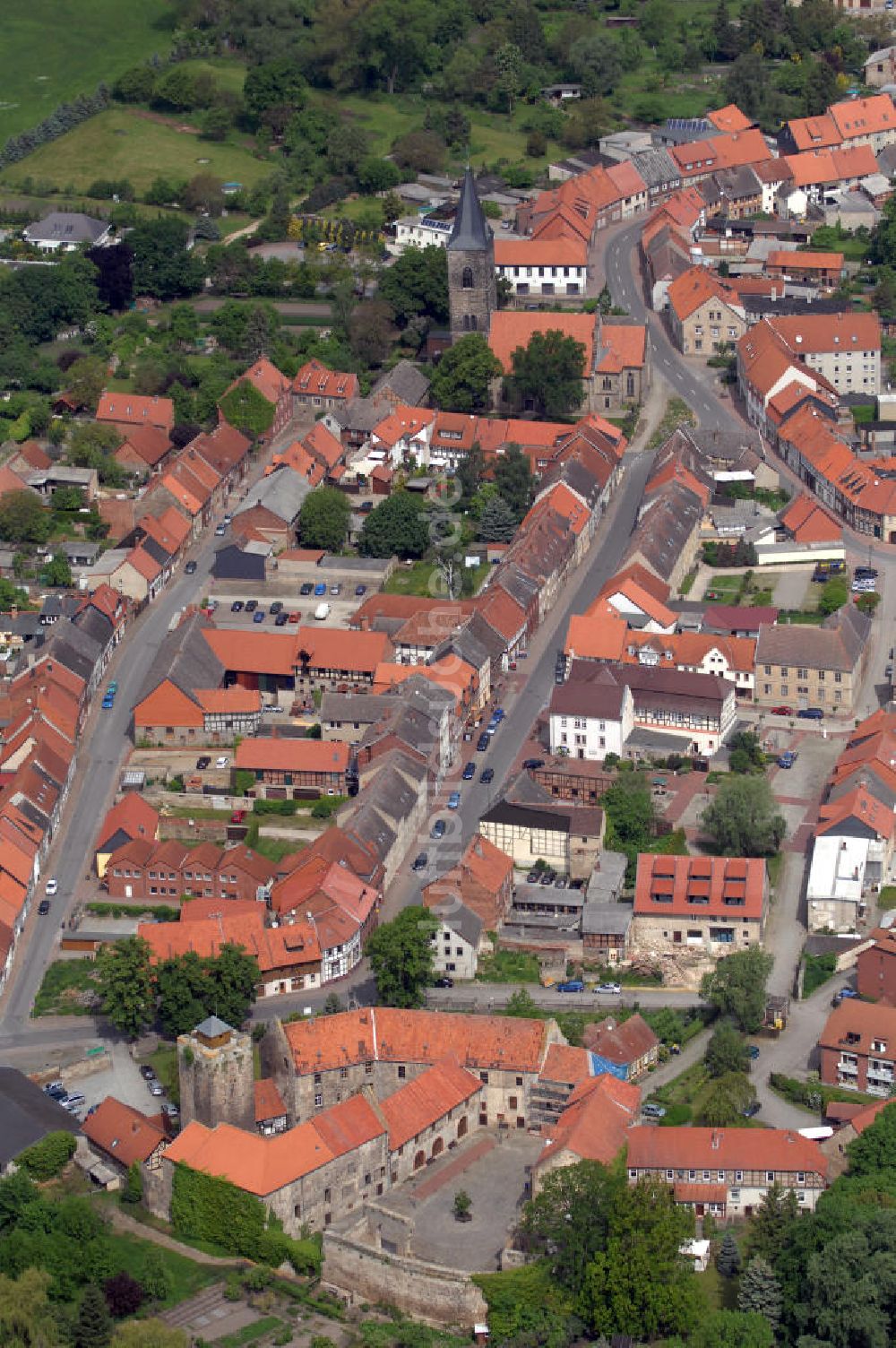 Luftbild Oebisfelde - Altstadt von Oebisfelde in Sachsen-Anhalt