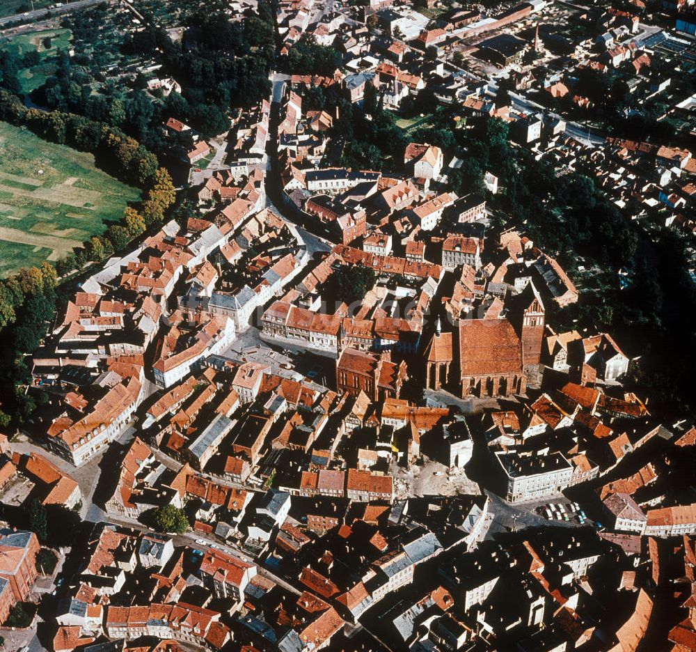 Perleberg aus der Vogelperspektive: Altstadt von Perleberg