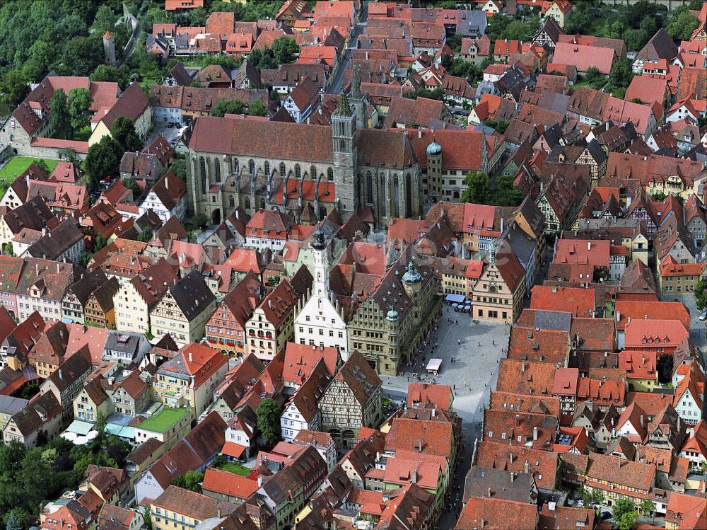 Rothenburg ob der Tauber von oben - Altstadt Rothenburg ob der Tauber