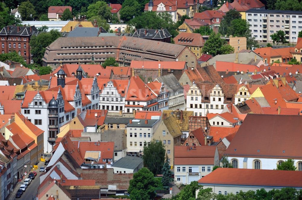 Torgau aus der Vogelperspektive: Altstadt Torgau im Bundesland Sachsen