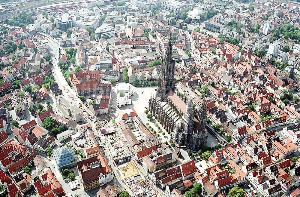 Ulm / Baden Württemburg aus der Vogelperspektive: Altstadt von Ulm