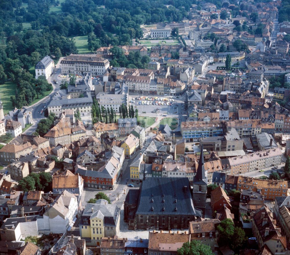 Weimar aus der Vogelperspektive: Altstadt Weimar 1979