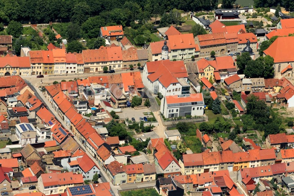 Luftaufnahme Weißensee - Altstadt von Weißensee im Bundesland Thüringen