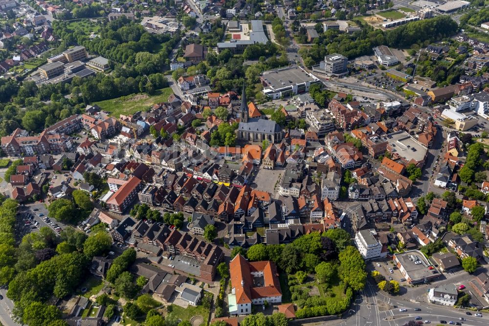 Werne aus der Vogelperspektive: Altstadt von Werne im Bundesland Nordrhein-Westfalen