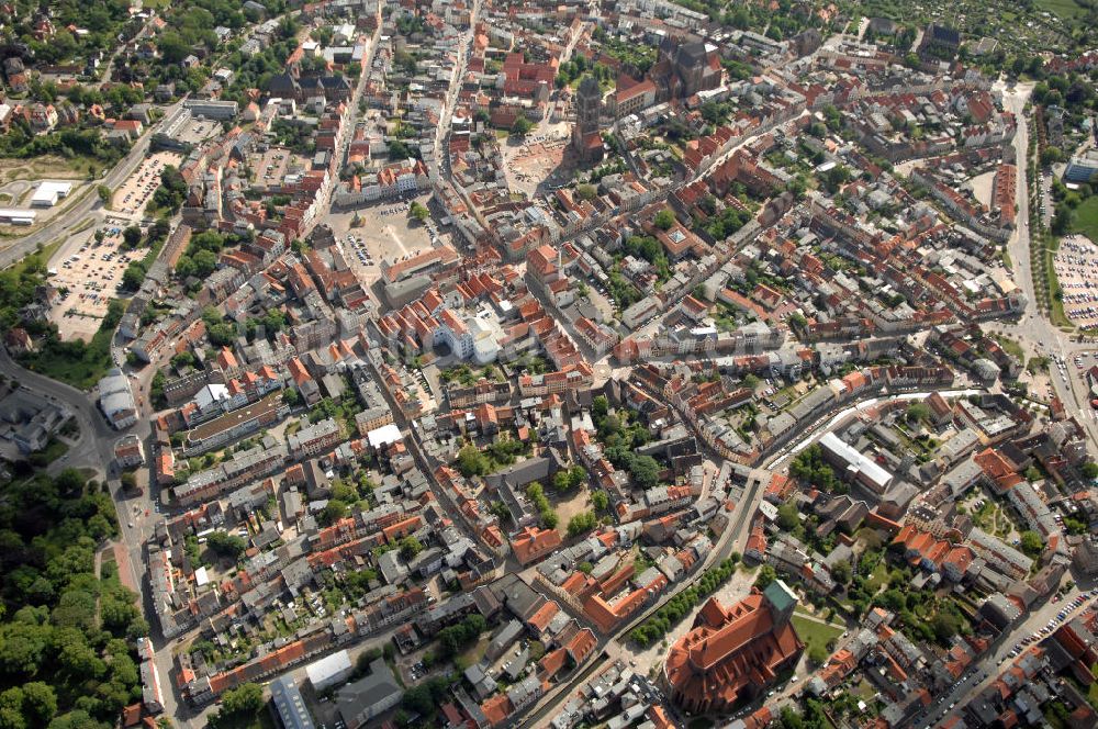 Wismar aus der Vogelperspektive: Altstadt Wismar