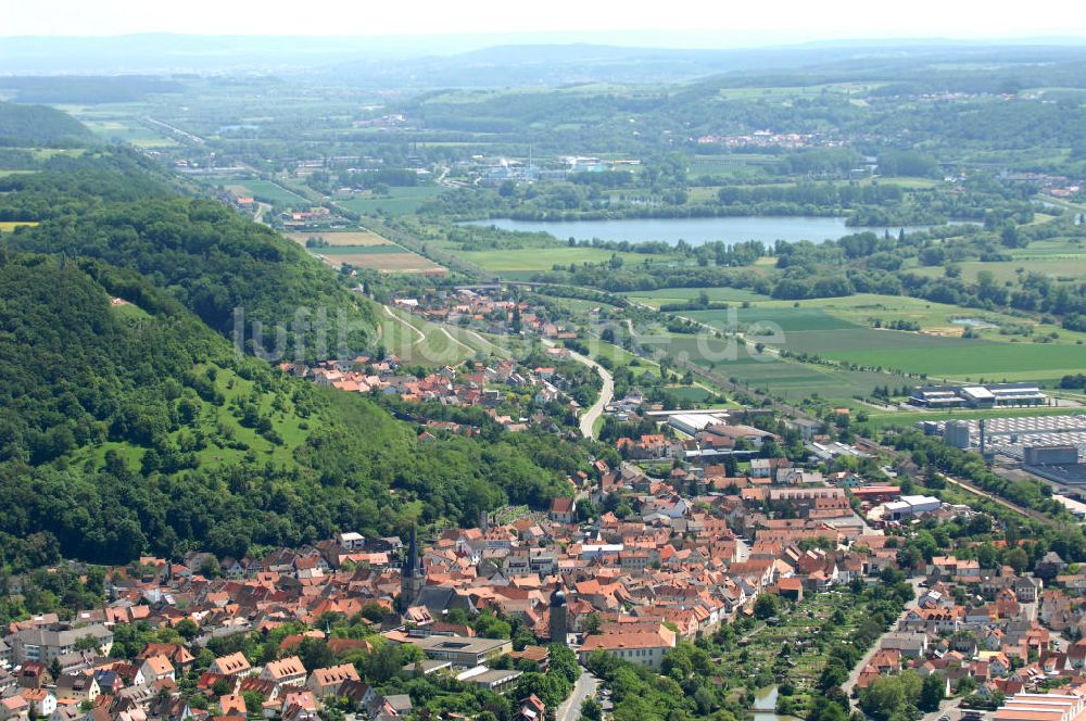 Zeil am Main aus der Vogelperspektive: Altstadt von Zeil am Main in Bayern