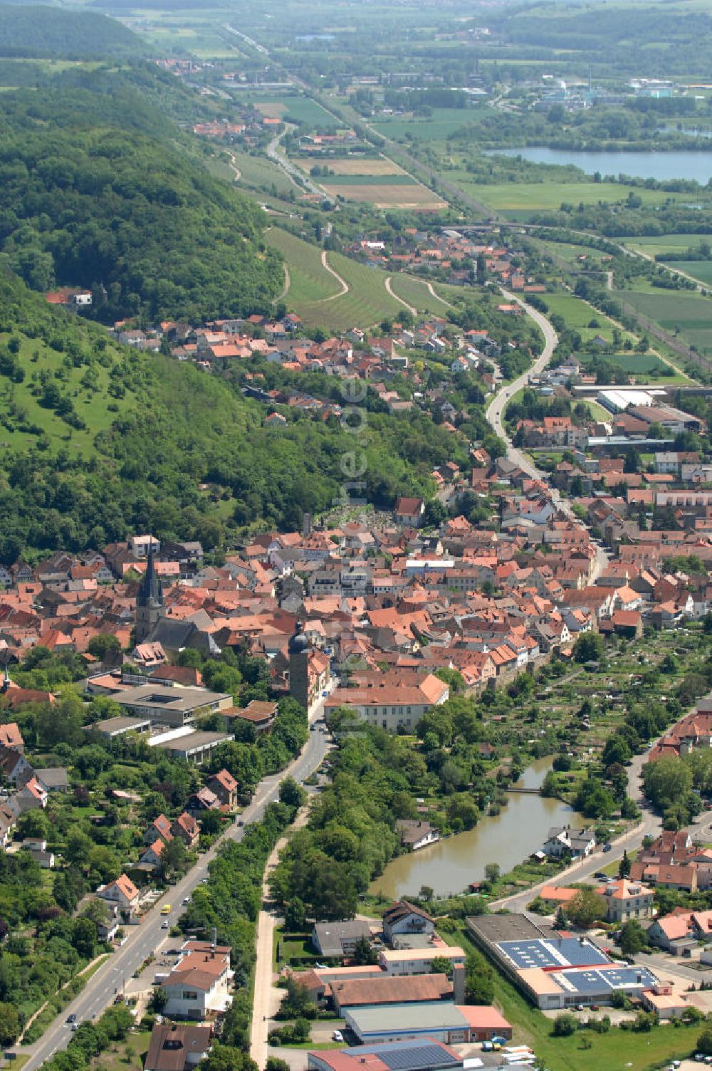 Luftaufnahme Zeil am Main - Altstadt von Zeil am Main in Bayern