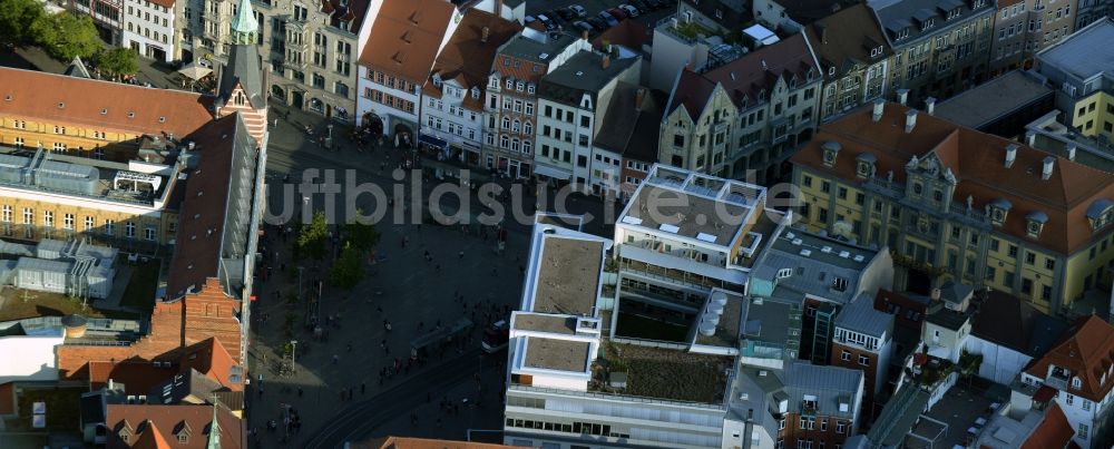 Luftaufnahme Erfurt - Altstadtbereich am Anger und Innenstadtzentrum in Erfurt im Bundesland Thüringen