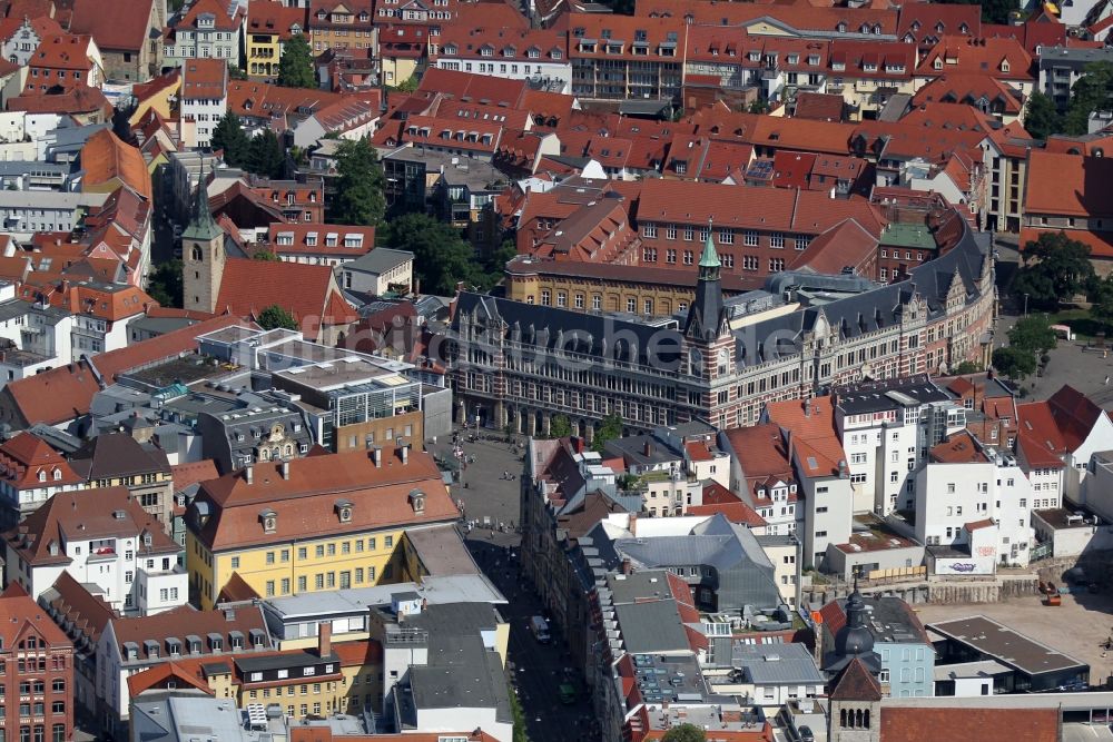 Luftbild Erfurt - Altstadtbereich am Anger und Innenstadtzentrum in Erfurt im Bundesland Thüringen