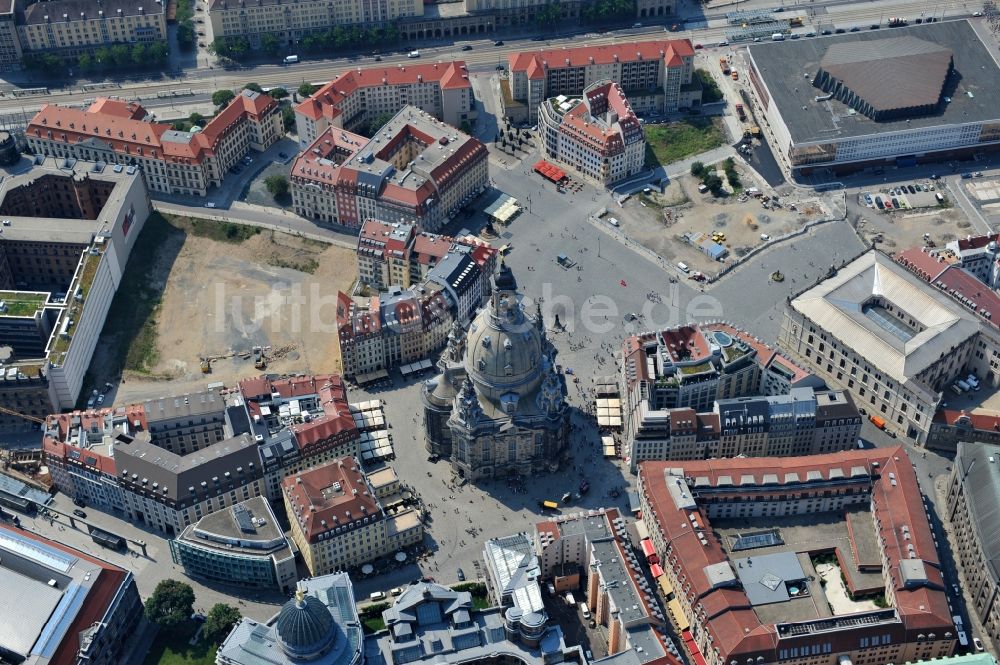 Dresden von oben - Altstadtbereich am Dresdener Neumarkt