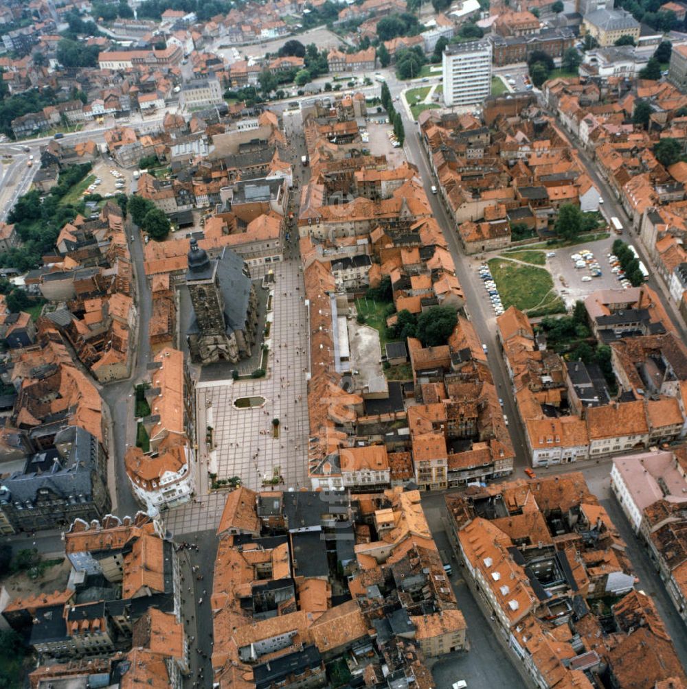 GOTHA aus der Vogelperspektive: Altstadtbereich von Gotha am Neumarkt