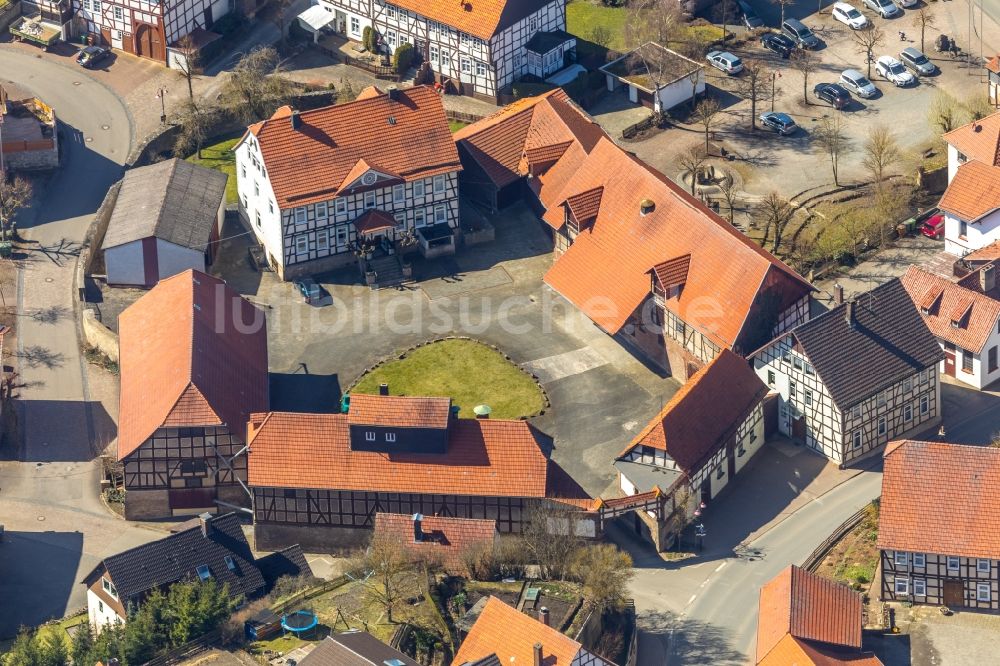 Luftbild Adorf - Altstadtbereich und Innenstadtzentrum in Adorf im Bundesland Hessen, Deutschland