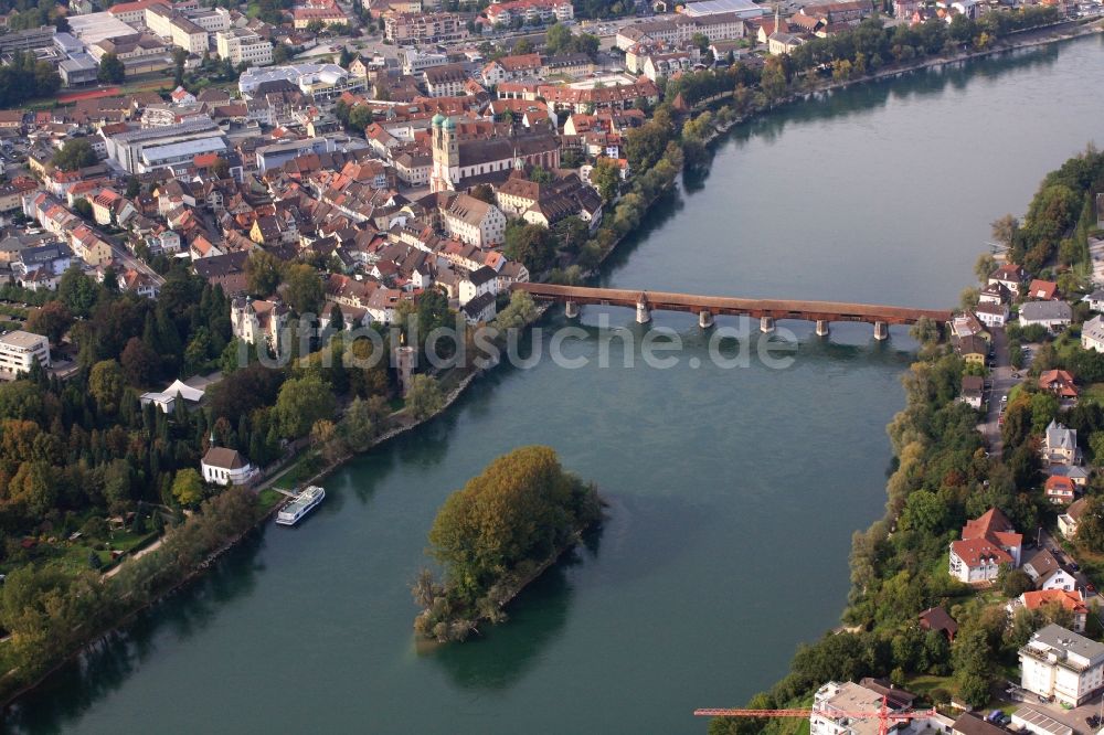 Luftaufnahme Bad Säckingen - Altstadtbereich und Innenstadtzentrum in Bad Säckingen im Bundesland Baden-Württemberg