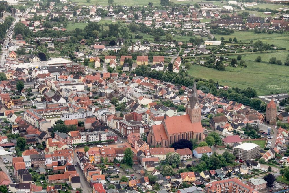 Luftbild Barth - Altstadtbereich und Innenstadtzentrum in Barth im Bundesland Mecklenburg-Vorpommern, Deutschland