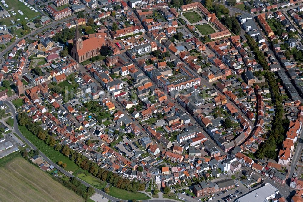 Luftaufnahme Barth - Altstadtbereich und Innenstadtzentrum in Barth im Bundesland Mecklenburg-Vorpommern, Deutschland