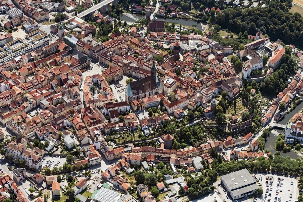 Luftbild Bautzen - Altstadtbereich und Innenstadtzentrum in Bautzen im Bundesland Sachsen, Deutschland