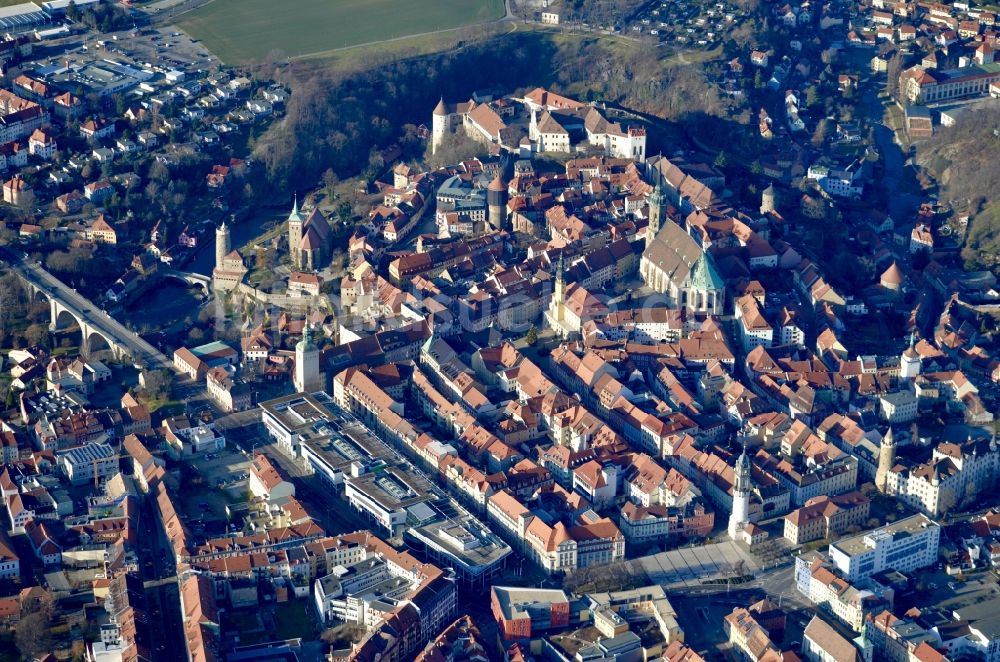 Luftbild Bautzen - Altstadtbereich und Innenstadtzentrum in Bautzen im Bundesland Sachsen, Deutschland