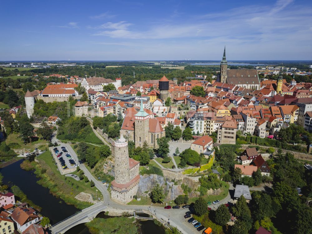 Luftbild Bautzen - Altstadtbereich und Innenstadtzentrum in Bautzen im Bundesland Sachsen, Deutschland