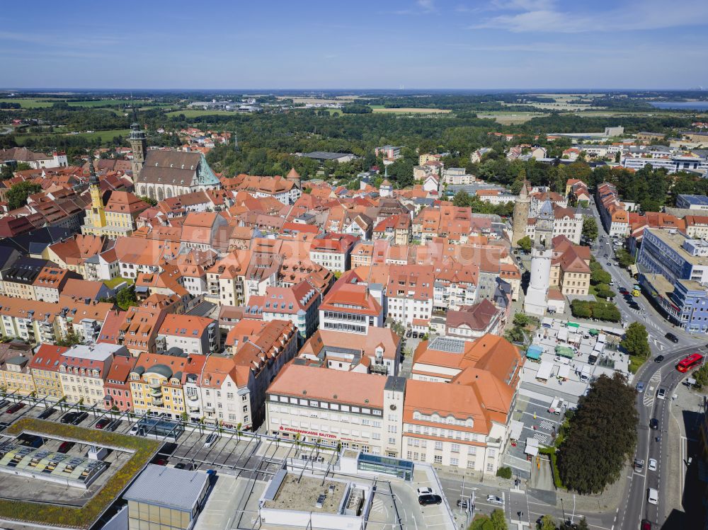 Luftbild Bautzen - Altstadtbereich und Innenstadtzentrum in Bautzen im Bundesland Sachsen, Deutschland