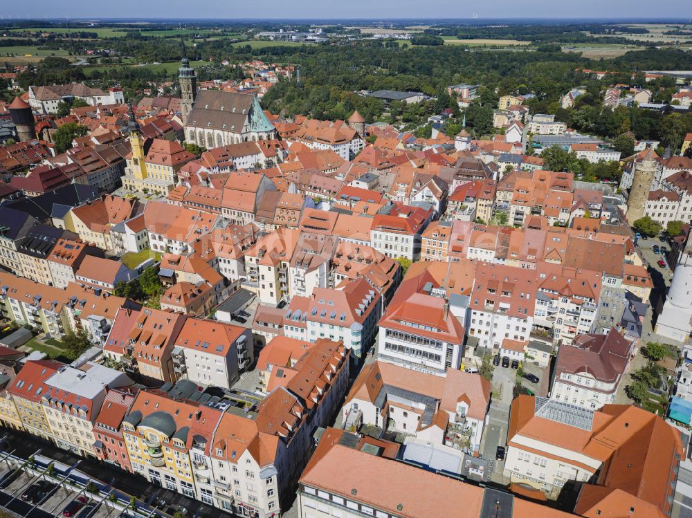 Luftaufnahme Bautzen - Altstadtbereich und Innenstadtzentrum in Bautzen im Bundesland Sachsen, Deutschland