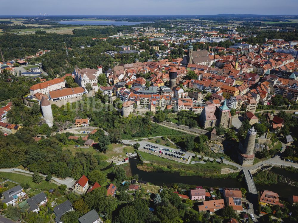 Luftaufnahme Bautzen - Altstadtbereich und Innenstadtzentrum in Bautzen im Bundesland Sachsen, Deutschland