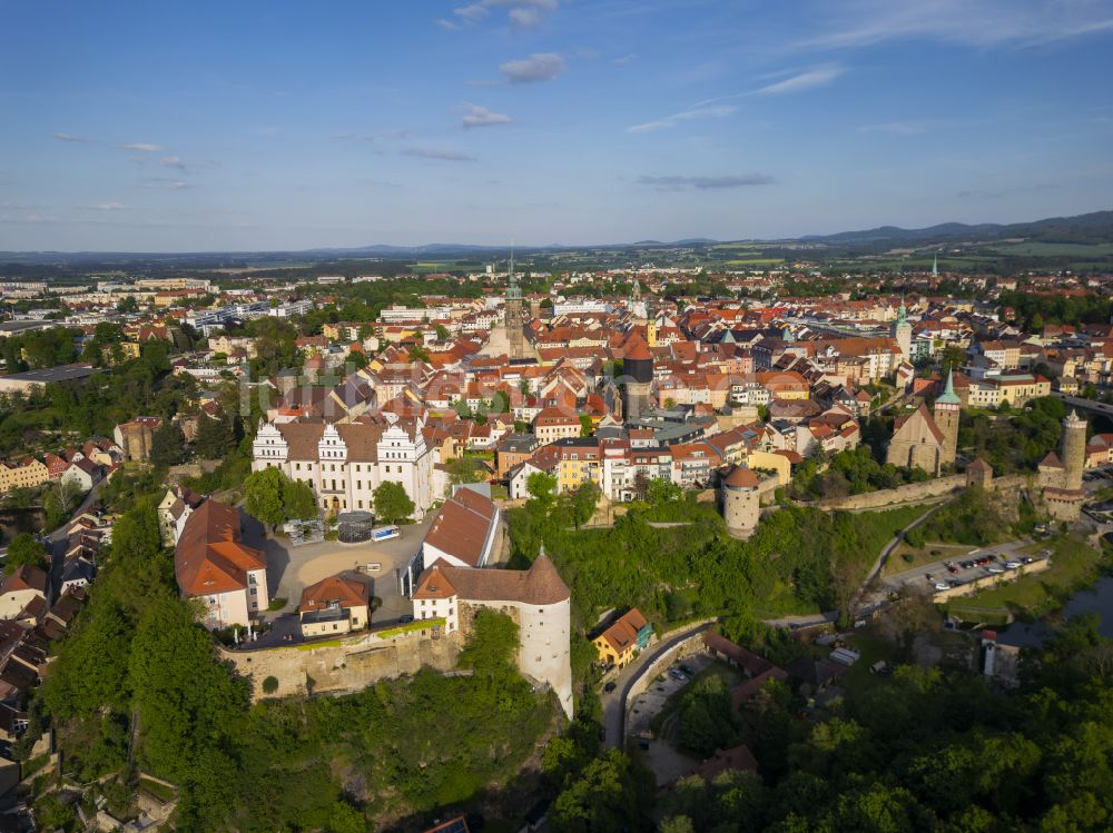 Luftaufnahme Bautzen - Altstadtbereich und Innenstadtzentrum in Bautzen im Bundesland Sachsen, Deutschland