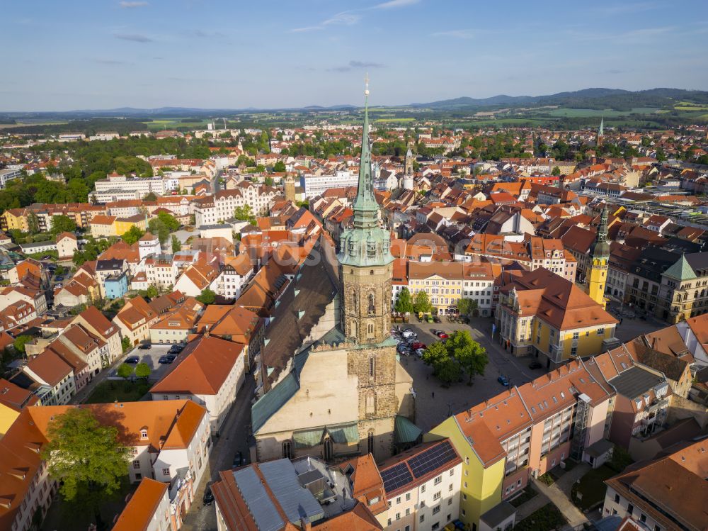 Luftbild Bautzen - Altstadtbereich und Innenstadtzentrum in Bautzen im Bundesland Sachsen, Deutschland