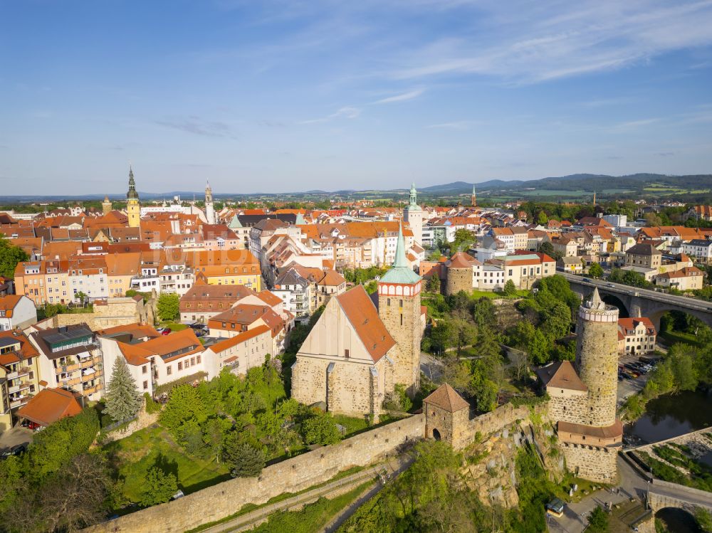 Luftaufnahme Bautzen - Altstadtbereich und Innenstadtzentrum in Bautzen im Bundesland Sachsen, Deutschland