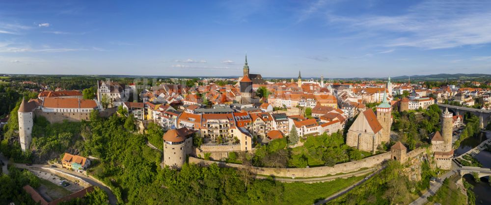 Luftaufnahme Bautzen - Altstadtbereich und Innenstadtzentrum in Bautzen im Bundesland Sachsen, Deutschland