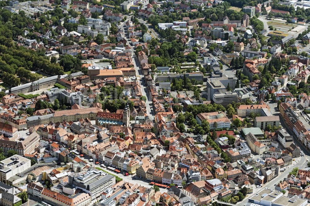 Bayreuth von oben - Altstadtbereich und Innenstadtzentrum in Bayreuth im Bundesland Bayern, Deutschland