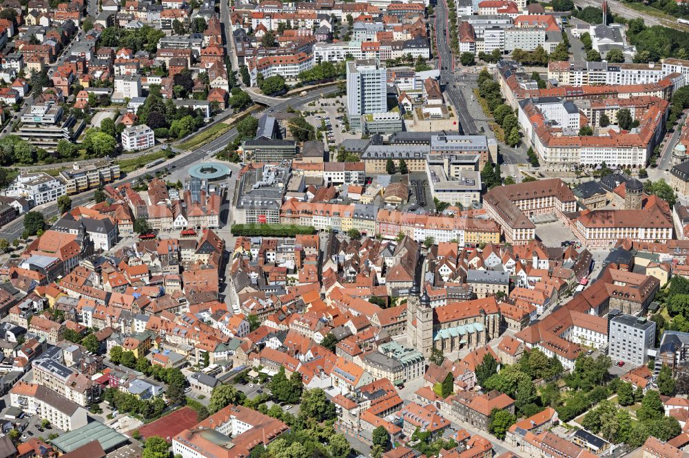 Luftbild Bayreuth - Altstadtbereich und Innenstadtzentrum in Bayreuth im Bundesland Bayern, Deutschland