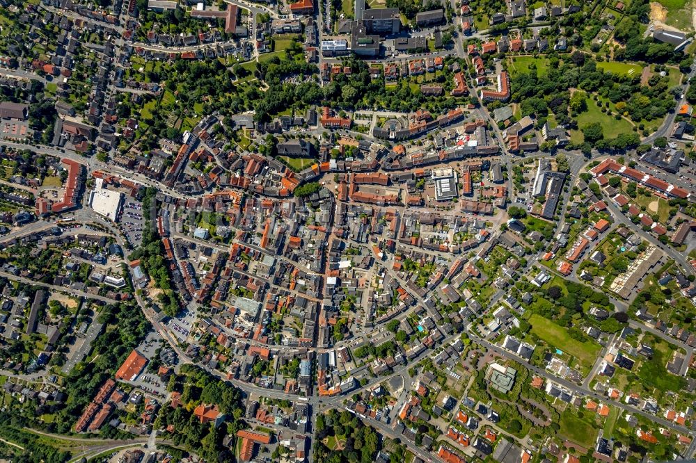 Luftbild Beckum - Altstadtbereich und Innenstadtzentrum in Beckum im Bundesland Nordrhein-Westfalen, Deutschland