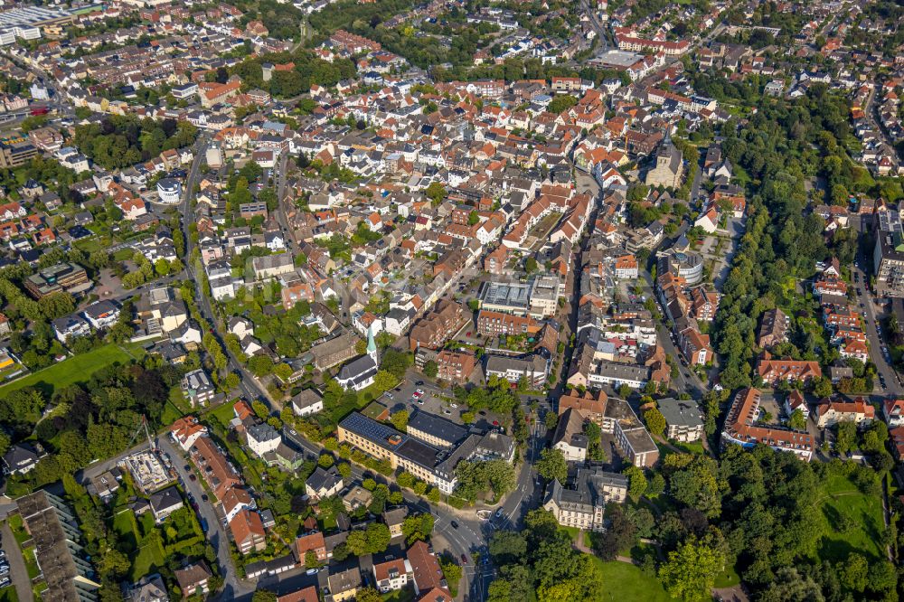 Beckum von oben - Altstadtbereich und Innenstadtzentrum in Beckum im Bundesland Nordrhein-Westfalen, Deutschland