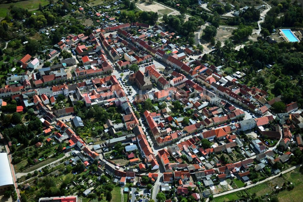 Beelitz aus der Vogelperspektive: Altstadtbereich und Innenstadtzentrum in Beelitz im Bundesland Brandenburg, Deutschland