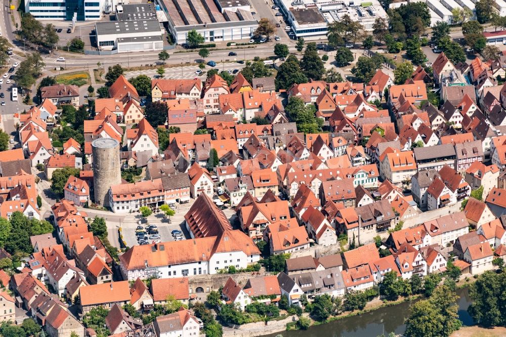 Luftbild Besigheim - Altstadtbereich und Innenstadtzentrum in Besigheim im Bundesland Baden-Württemberg, Deutschland