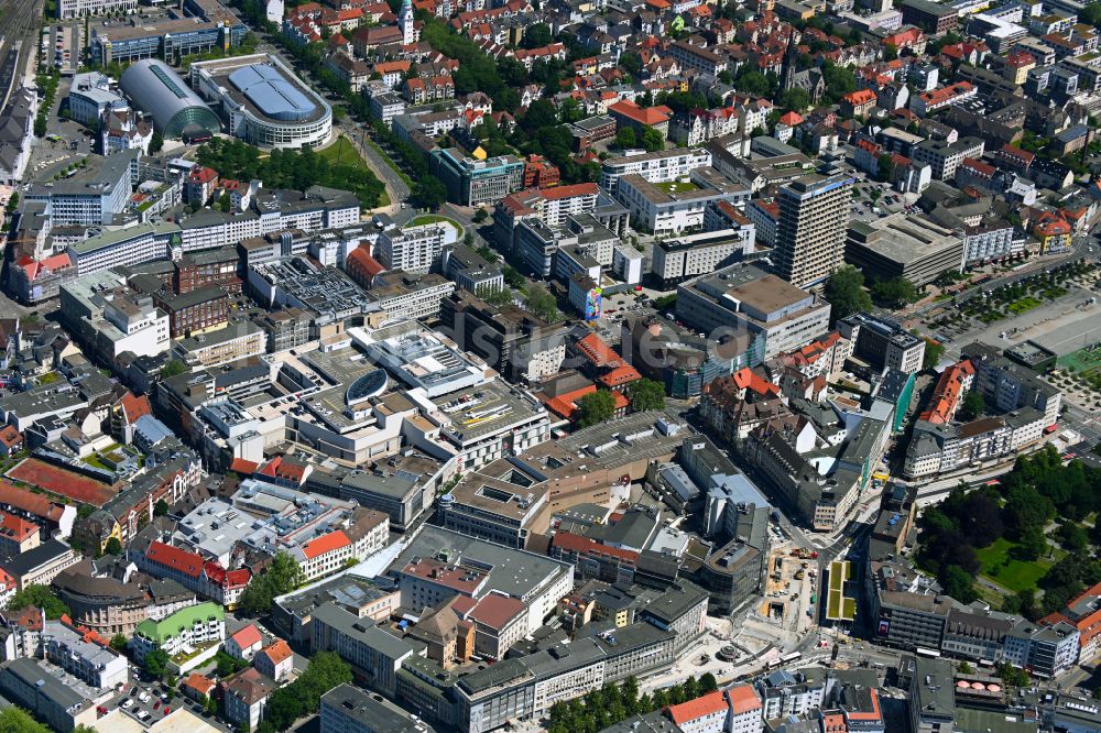 Bielefeld von oben - Altstadtbereich und Innenstadtzentrum in Bielefeld im Bundesland Nordrhein-Westfalen, Deutschland