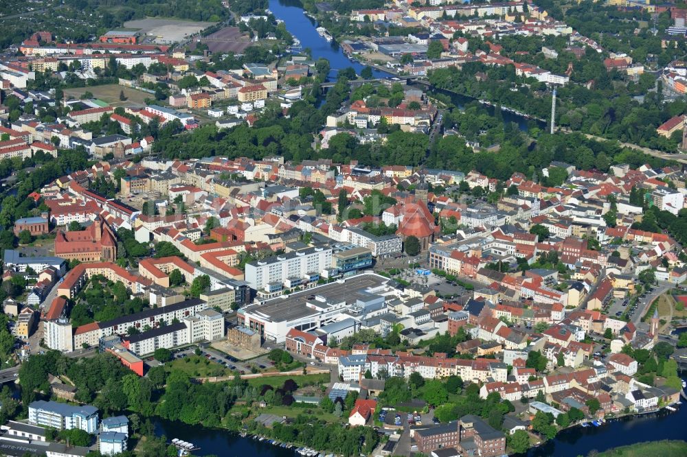 Brandenburg an der Havel aus der Vogelperspektive: Altstadtbereich und Innenstadtzentrum in Brandenburg an der Havel im Bundesland Brandenburg