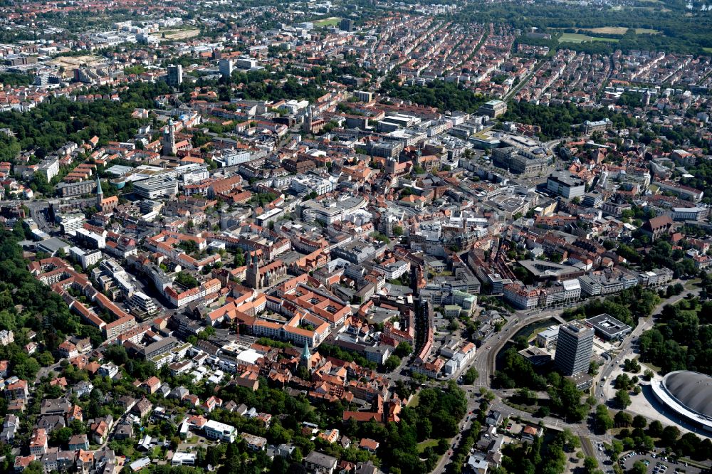 Luftbild Braunschweig - Altstadtbereich und Innenstadtzentrum in Braunschweig im Bundesland Niedersachsen, Deutschland