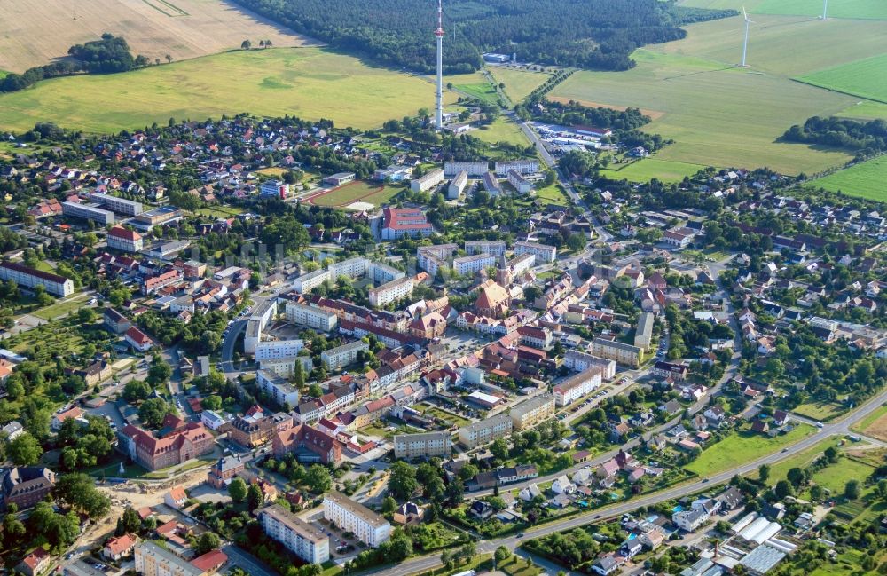 Luftaufnahme Calau - Altstadtbereich und Innenstadtzentrum in Calau im Bundesland Brandenburg, Deutschland