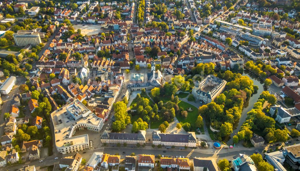 Luftbild Detmold - Altstadtbereich und Innenstadtzentrum in Detmold im Bundesland Nordrhein-Westfalen, Deutschland